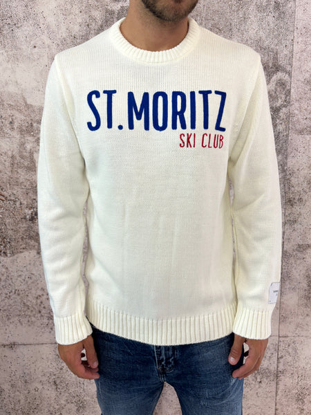 Maglione bianco St moritz