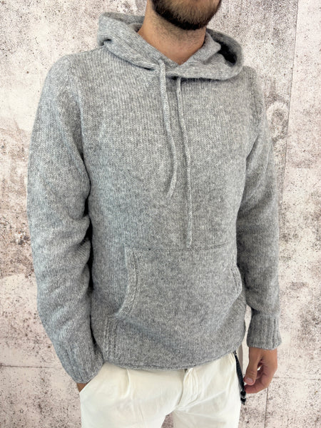 Maglione cappuccio grigio