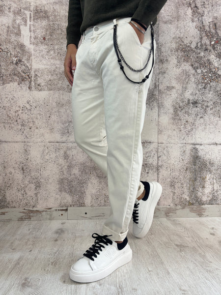 Pantalone pince panna