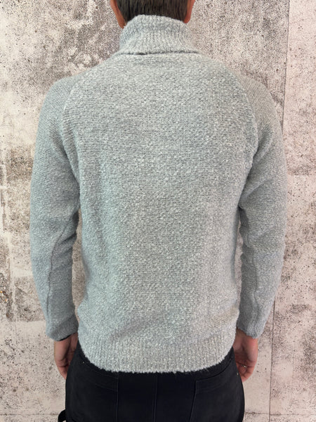 Dolcevita boucle' grigio