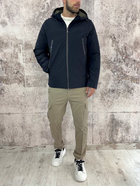 Giubbotto parka corto col. Blu
