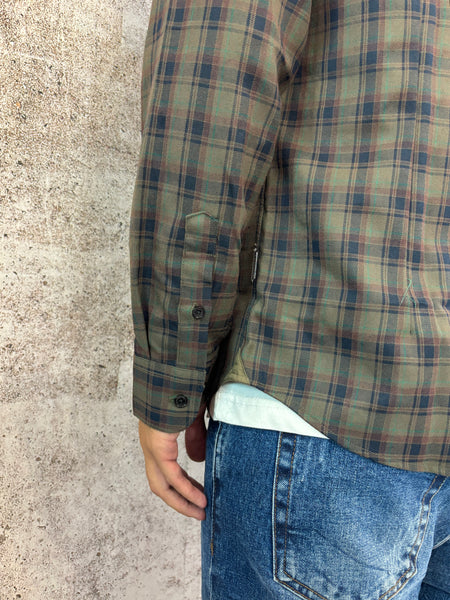 Camicia scozzese verde/nera/marrone