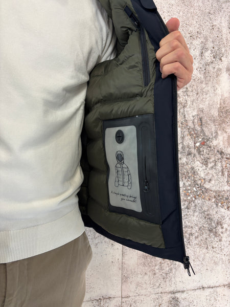 Giubbotto parka corto col. Blu