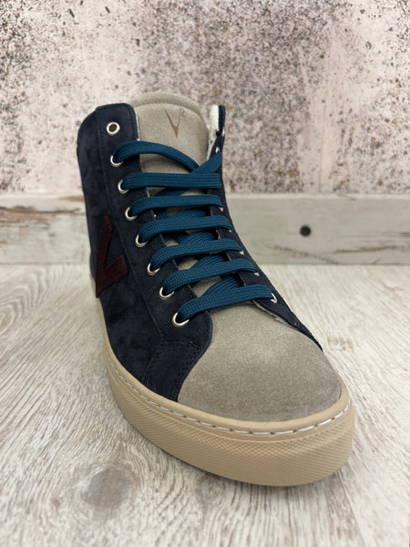 Sneakers alta Olympic blu/bordeaux