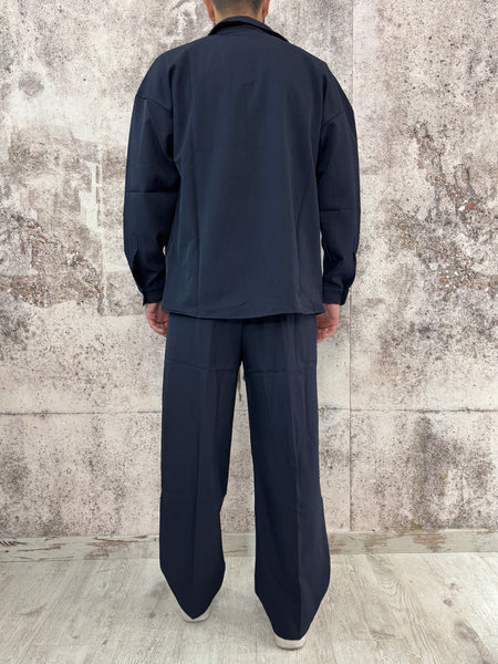 Completo blu militare camicia/pantalone