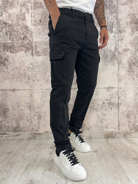 Pantalone cargo nero