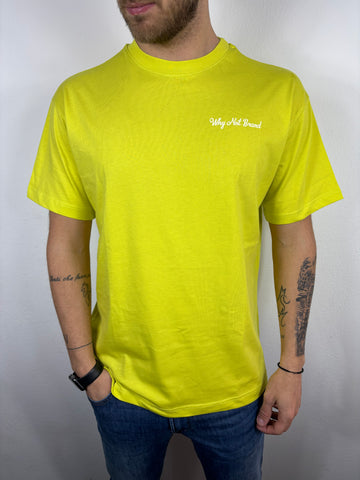 T-Shirt lime logo corsivo