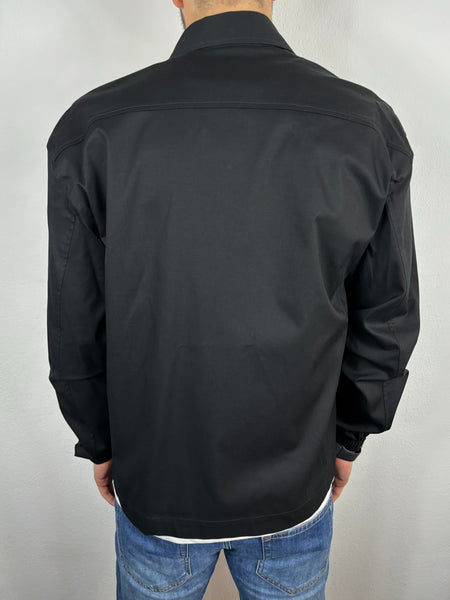 Camicia/giacca nylon nera con zip