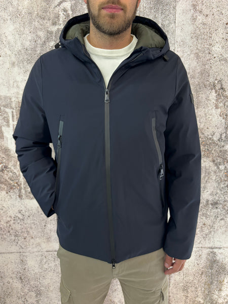 Giubbotto parka corto col. Blu