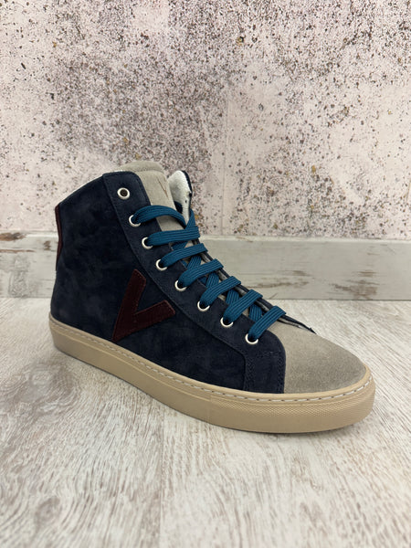 Sneakers alta Olympic blu/bordeaux