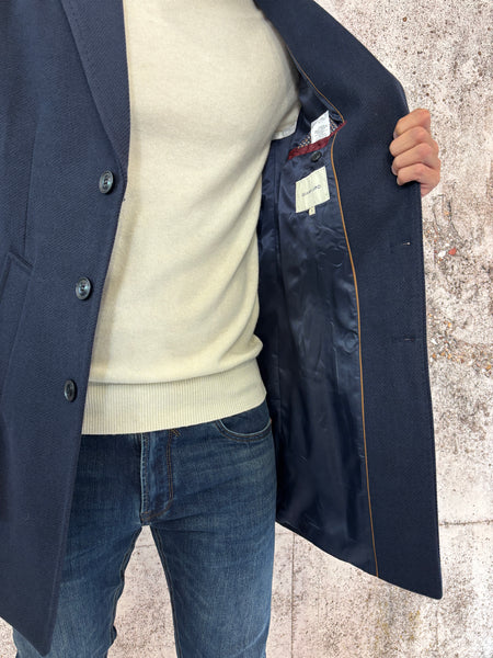 Cappotto foderato blu navy