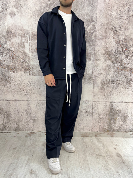 Completo blu militare camicia/pantalone