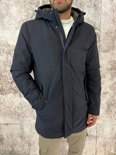 Giubbotto parka lungo col. Nero