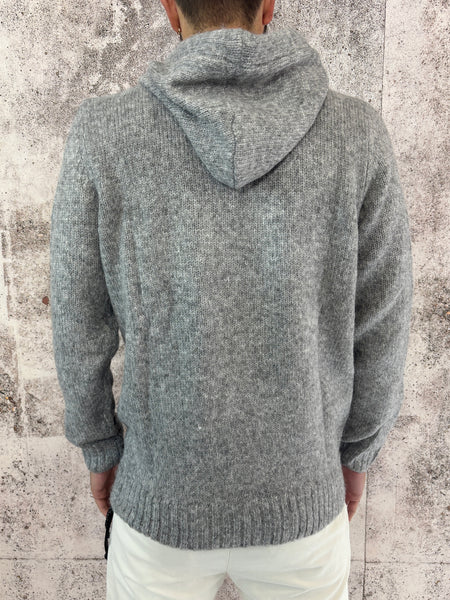 Maglione cappuccio grigio