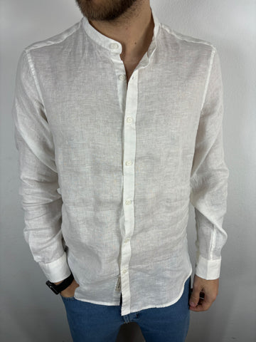 Camicia Lino coreana bianca