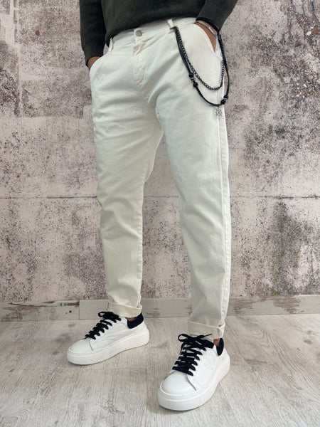 Pantalone pince panna