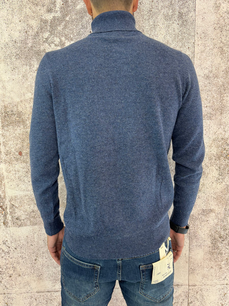 Dolcevita blu misto cashmere