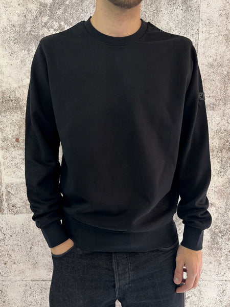 Felpa girocollo nera