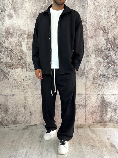 Completo nero camicia/pantalone