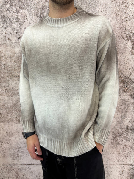 Maglione girocollo sfumato beige