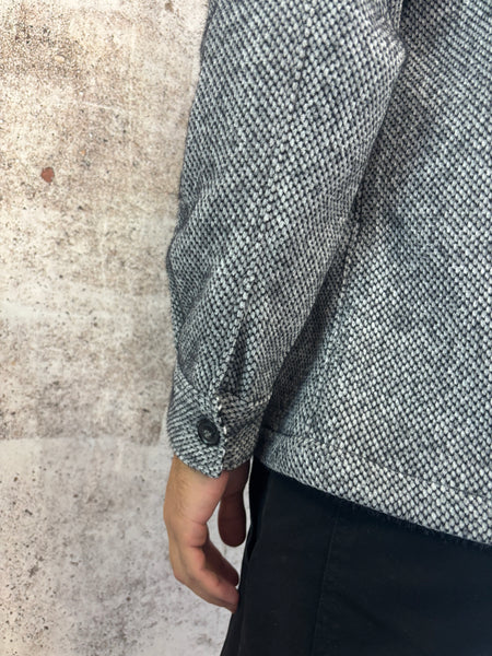 Giacca caldo cotone microfantasia grigio/nera