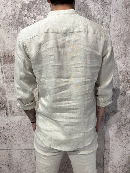 Korean sand linen shirt