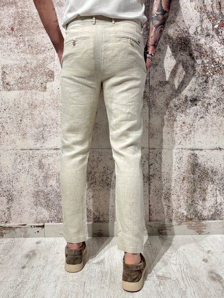 Sand linen trousers art. Michigan
