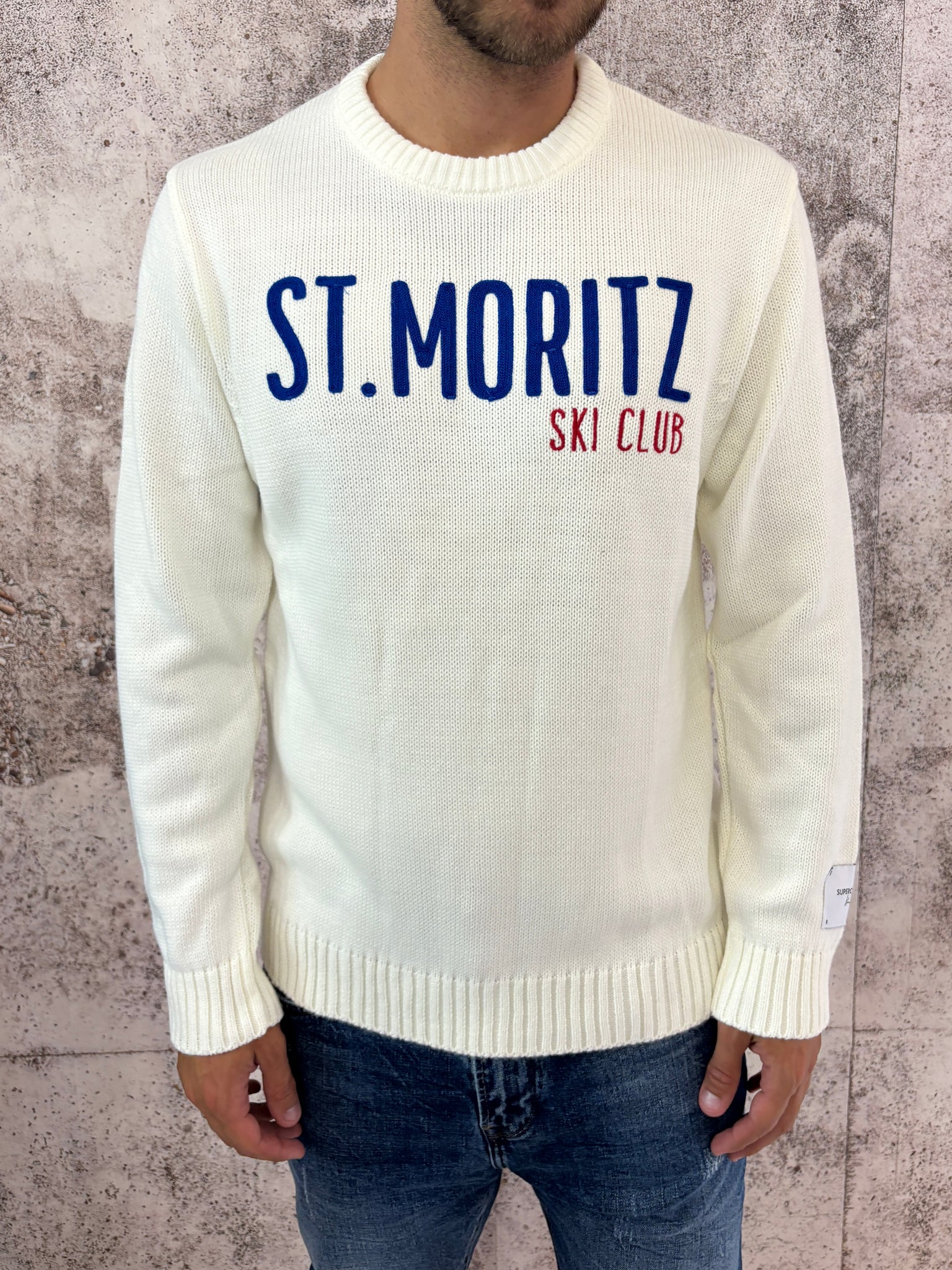 Maglione bianco St moritz