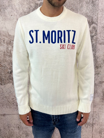 Maglione bianco St moritz