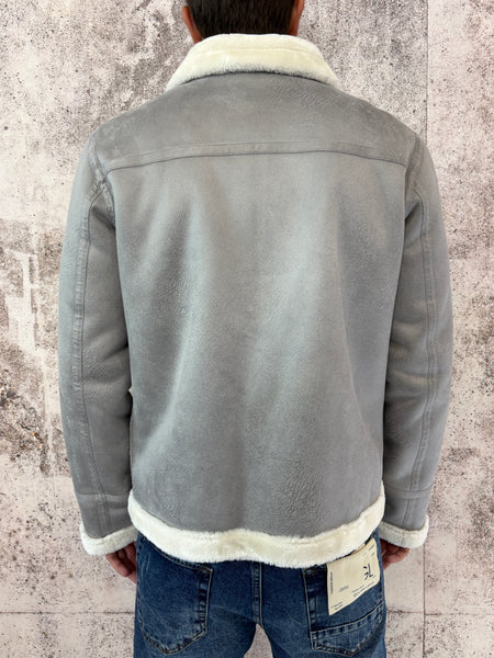 Montone ecopelle  grigio