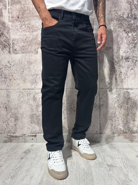 Jeans nero Carrot fit P12