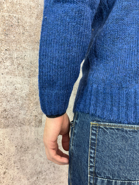 Maglione paricollo blu mélange m35