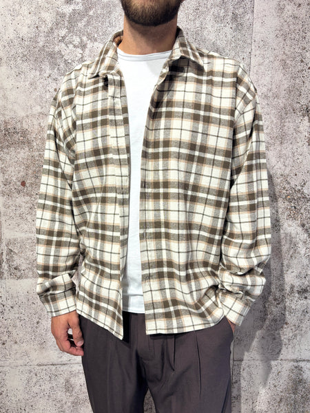 Camicia flanella scozzese moro