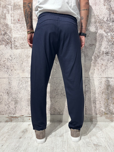 Pantalaccio blu misto lino