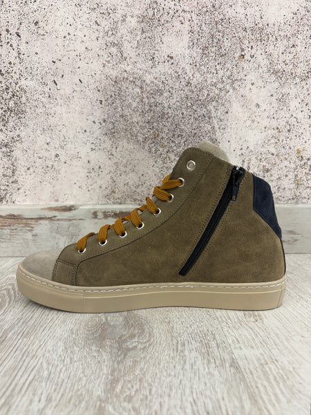 Sneakers alta Olympic beige/blu