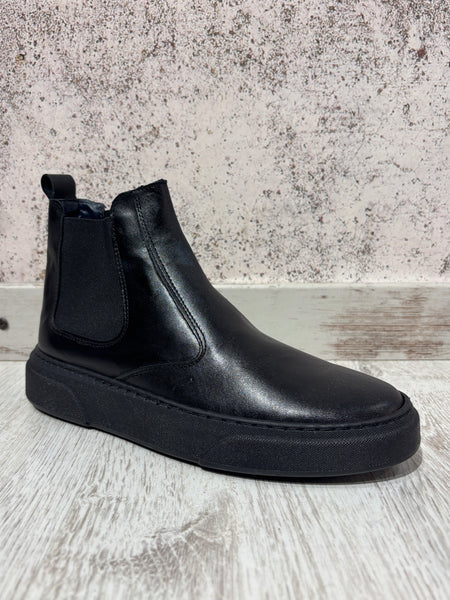 Stivaletto Beatles sport pelle nero