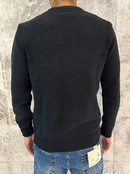 Maglione ciniglia nero