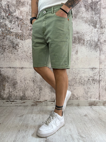 Bermuda jeans verde
