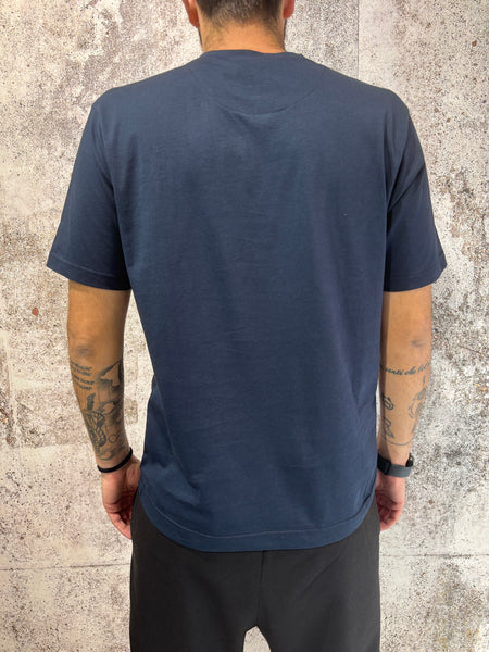 T-Shirt blu taschino premium