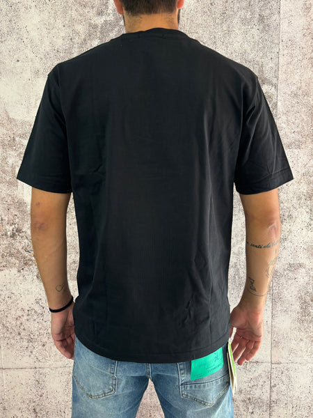 T-Shirt nera toppa orsetto bad