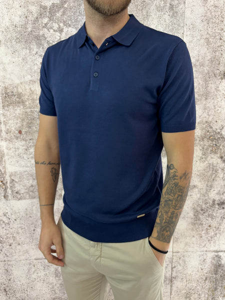 Polo in maglia m/m blu