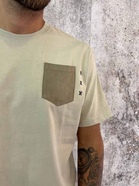 T-Shirt beige taschino velluto