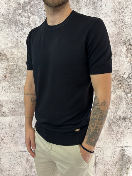 T-Shirt in maglia m/m nera