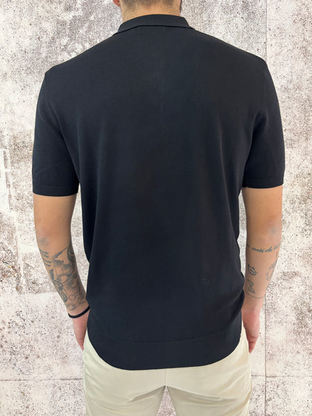 Polo in maglia m/m nera