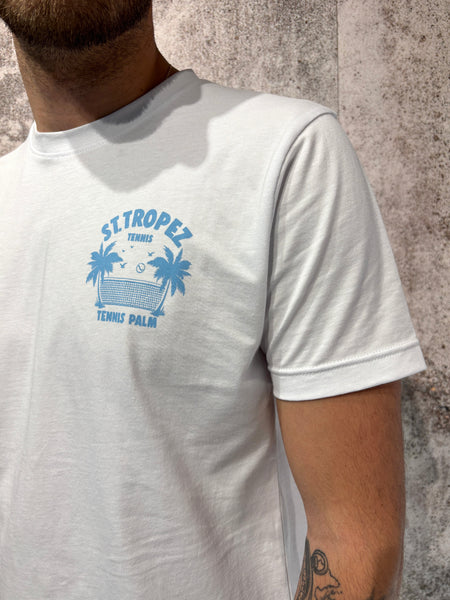 T-Shirt bianca St Tropez tennis