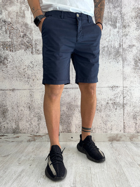 Bermuda chino cotone blu