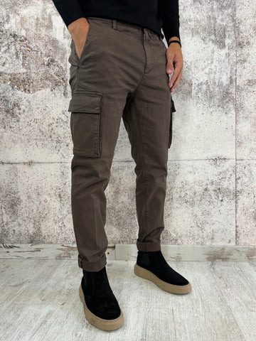 Pantalone cargo moro Slim Fit