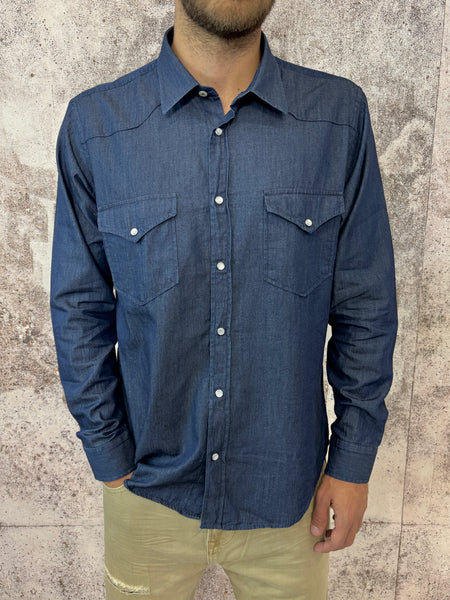 Camicia jeans lavaggio scuro
