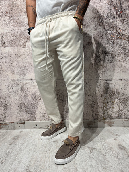Pantalaccio sabbia misto lino