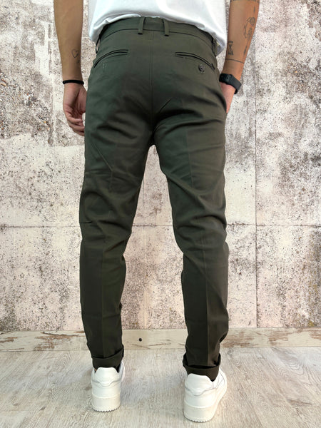 Pantalone chino verde militare Slim Fit